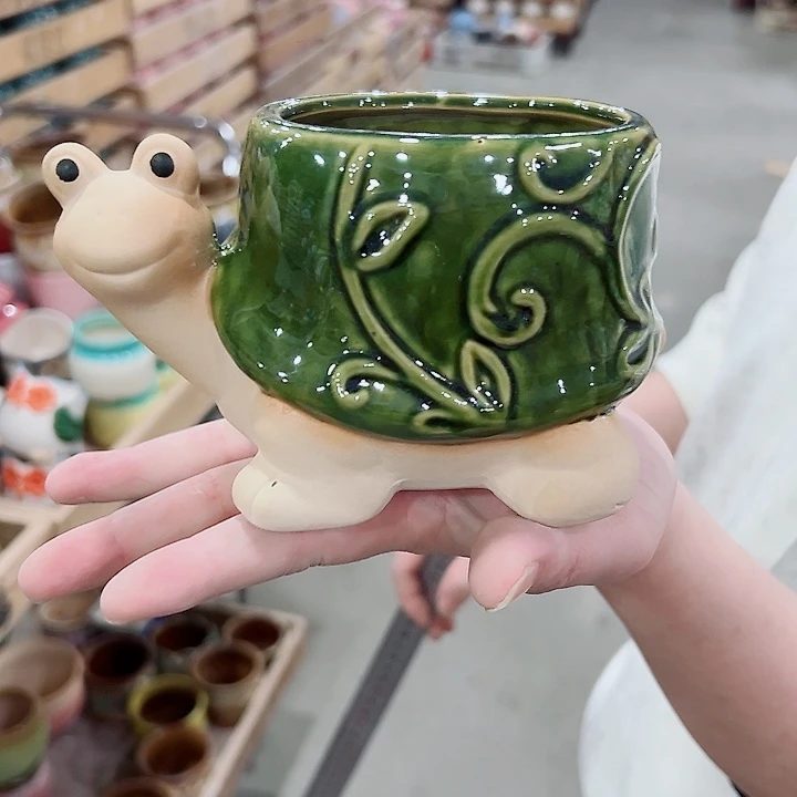 有孔.凑满10元发货多肉陶瓷花盆！