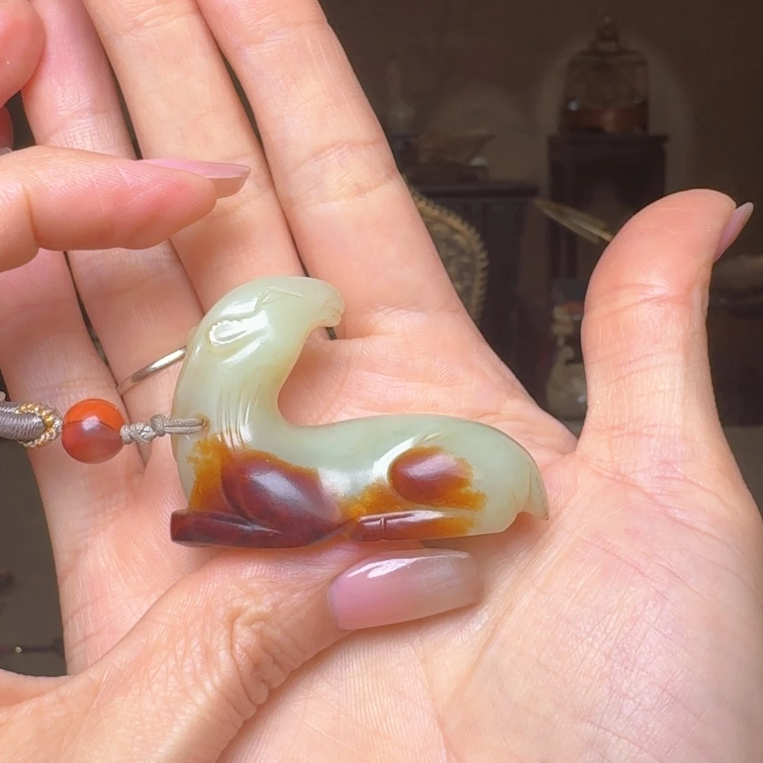 和田玉未镶嵌挂件白**片