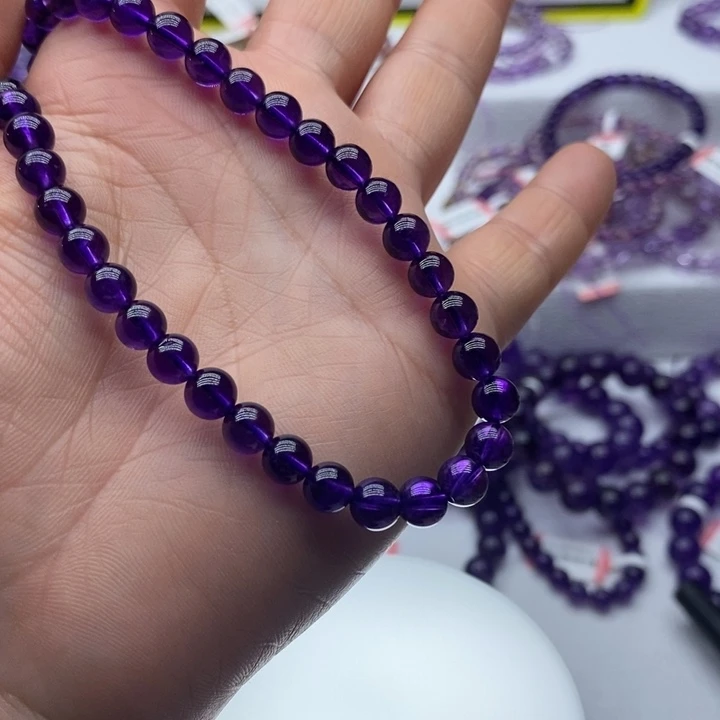 紫晶手链未镶嵌天然紫水晶手链
