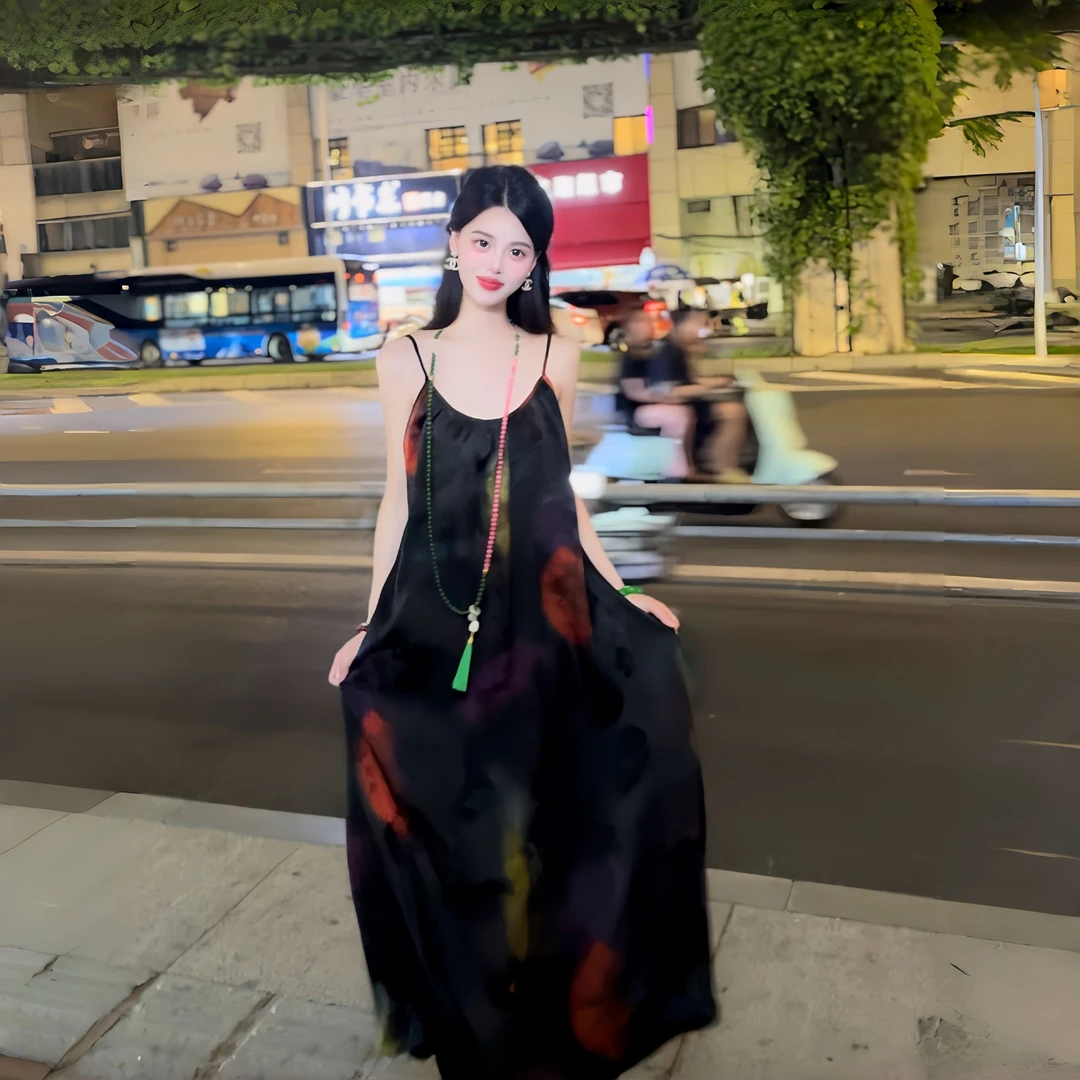 亚町家原创连衣裙轻奢风显瘦女装长款法式气质高贵3391-11