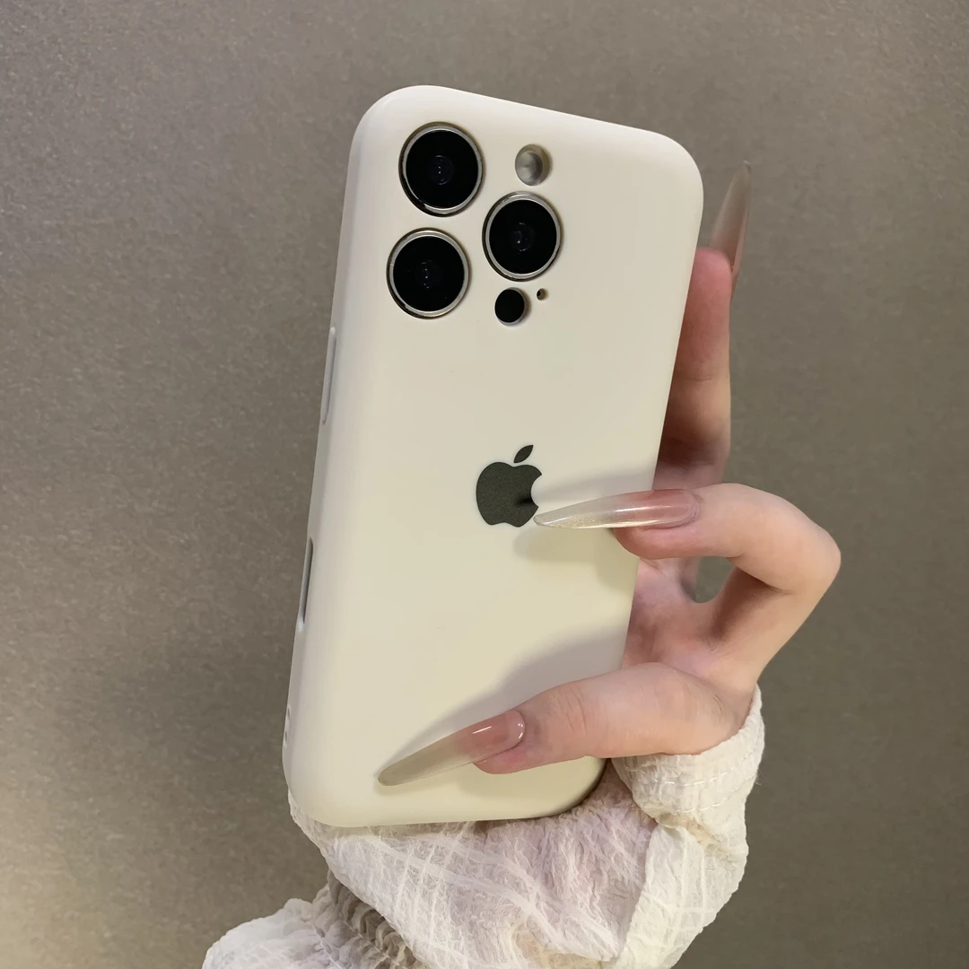 肤感纯色适用苹果16promax手机壳iPhone15全包个性14简约13女款12