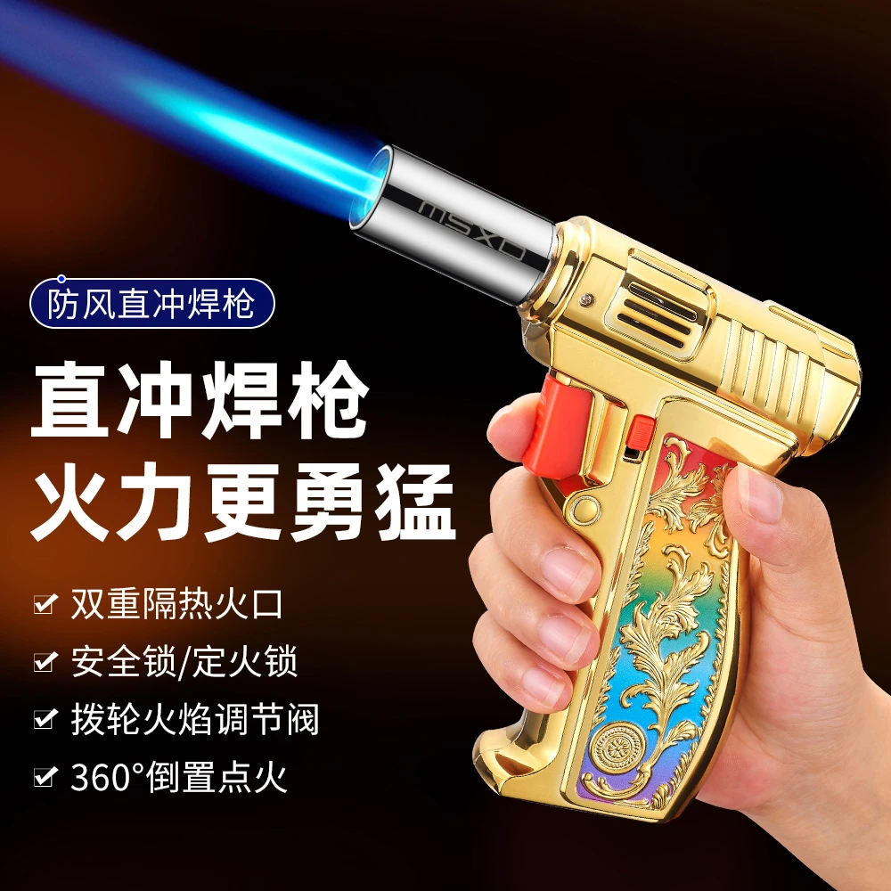 户外点火器手持防风喷火枪可用于烧烤焊接点柴火多功能打火机