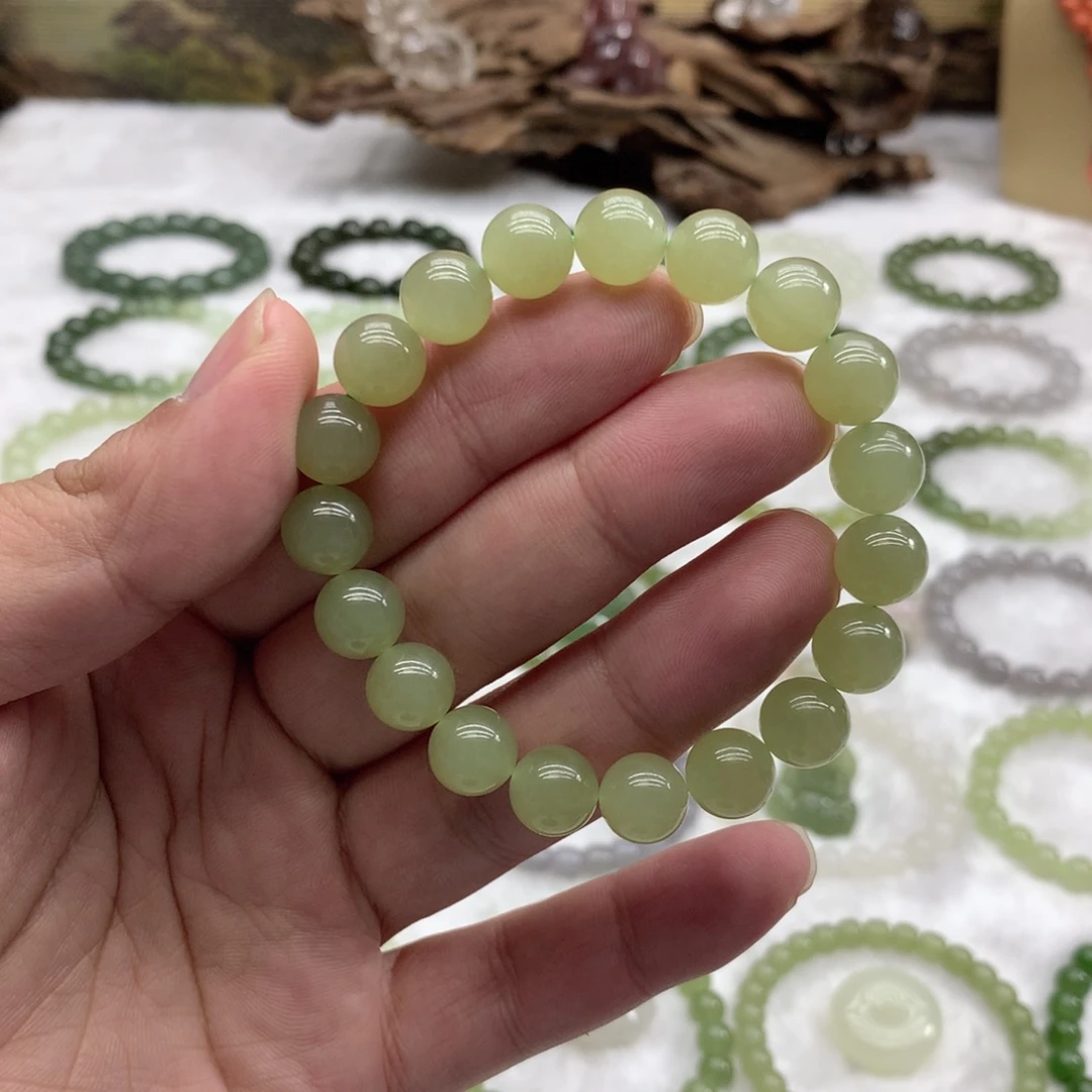 和田玉未镶嵌手串（冰晴水10）