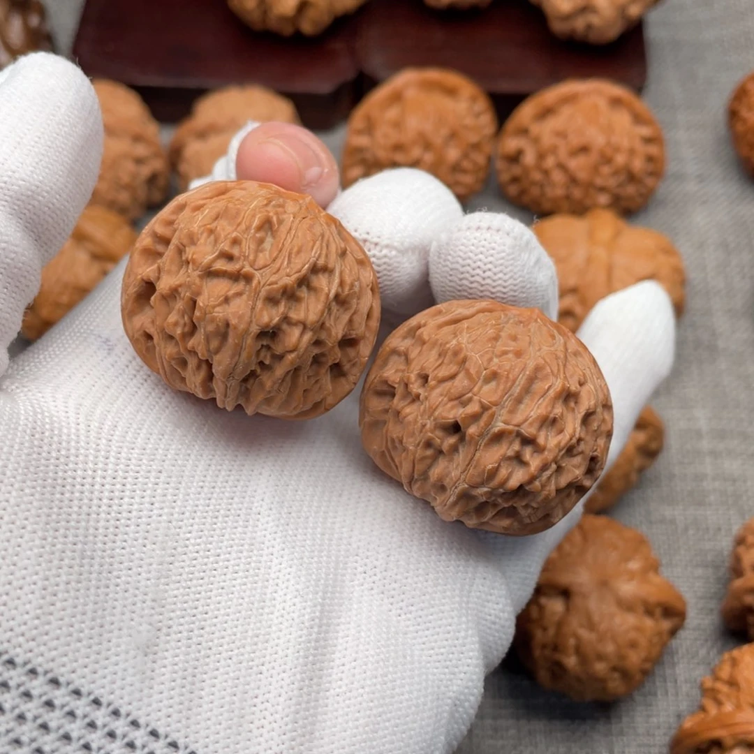 文玩核桃把件啊*35球磨