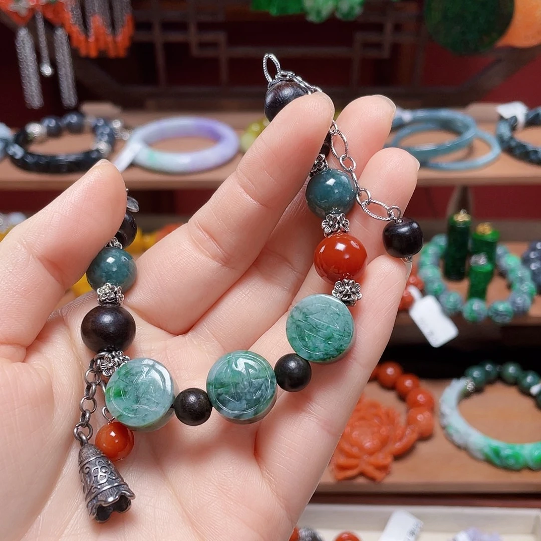 翡翠未镶嵌手链饰品
