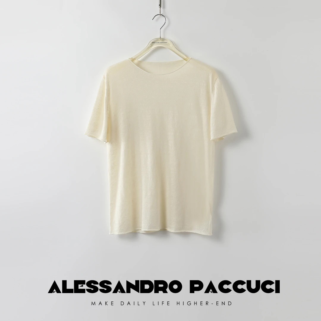 AP洛哥21964X 亚麻混纺 舒爽清凉感 夏季 圆领T恤