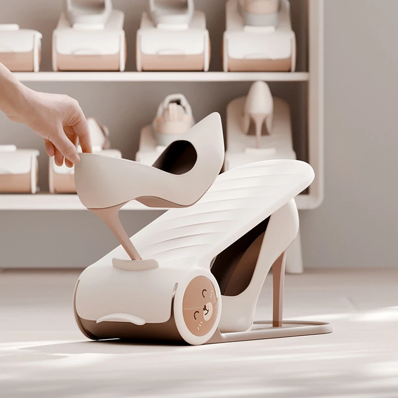 维简可调节收纳鞋架双层鞋托宿舍鞋柜柜子分层整理拖鞋鞋子置物架