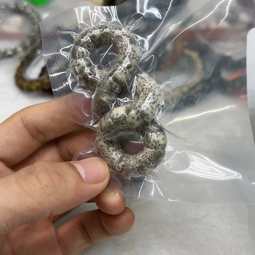 星月菩提手串36卓越糯冰石玉星月菩提单圈猪大肠10