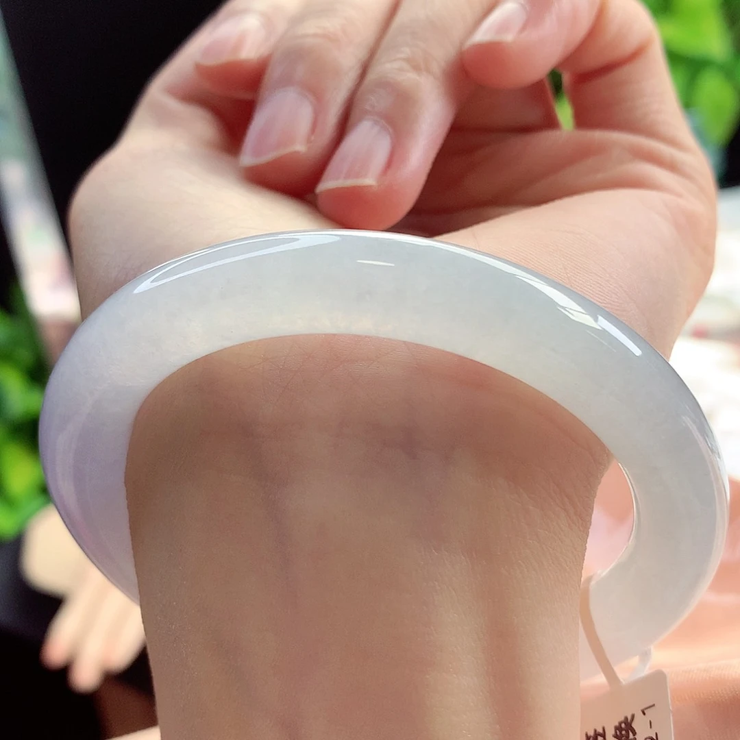 未镶嵌手镯翡翠58-59圈口白冰时尚百搭性价比超高5号