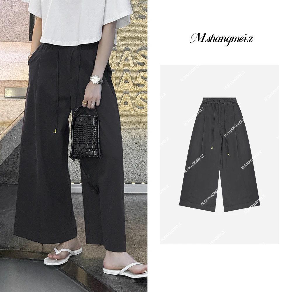 M.SHANGMEI.Z/沐熙【铃铛裤】美大哥宽松显瘦透气系绳休闲裤X052510