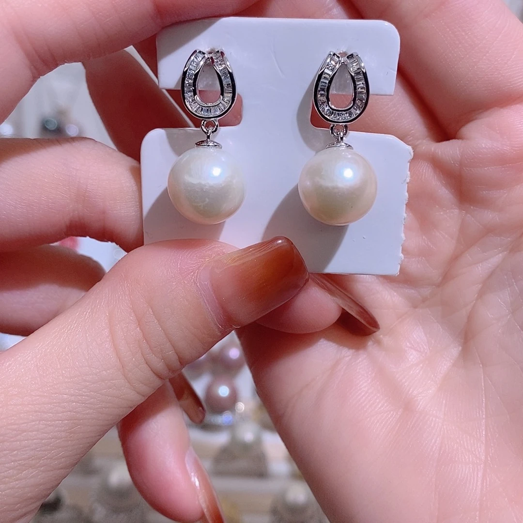 未镶嵌耳饰淡水珍珠w