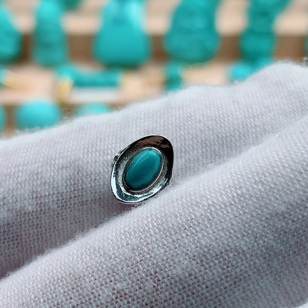 绿松石银S925镶嵌配饰