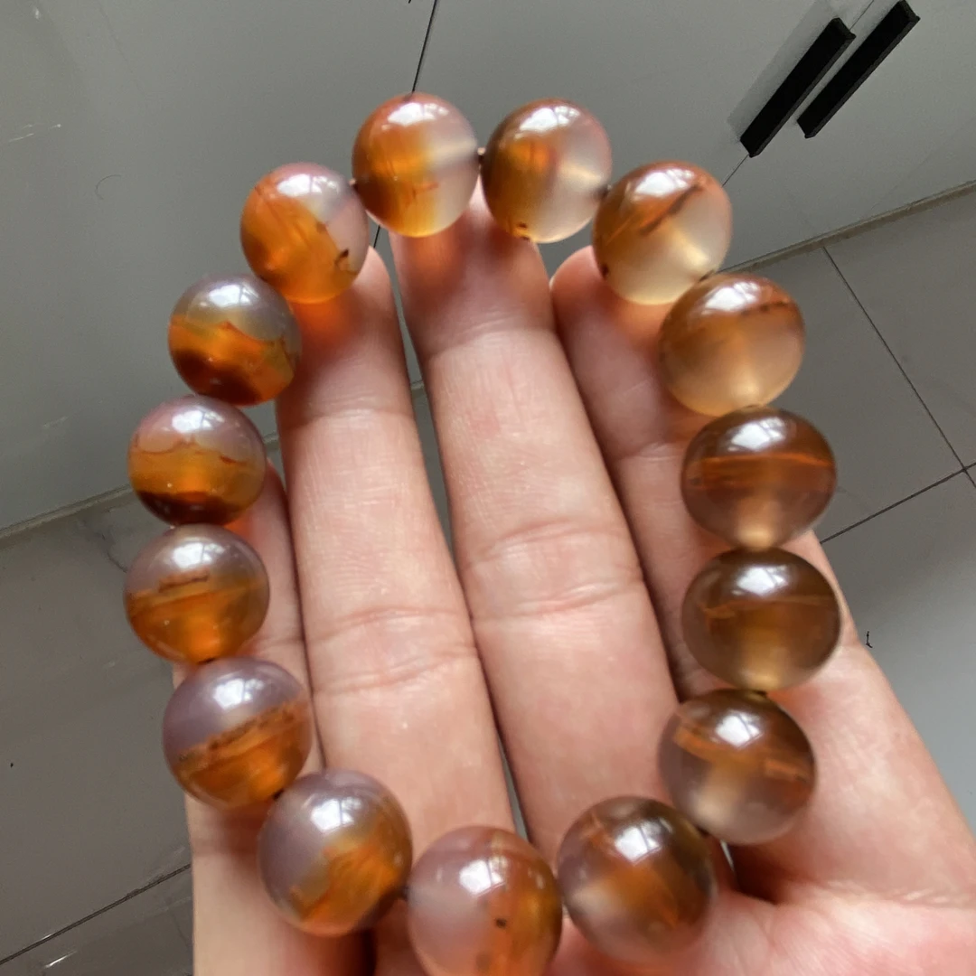 天然刺景玛瑙手串刺景玛瑙手串