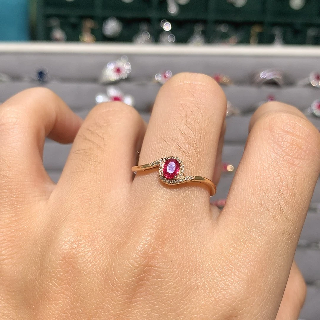 戒指/指环18K金镶嵌钻石