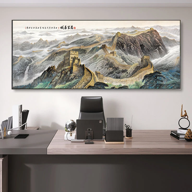 H004中式装饰画鹏程万里晶瓷镶钻客厅沙发背景墙办公室书房挂画