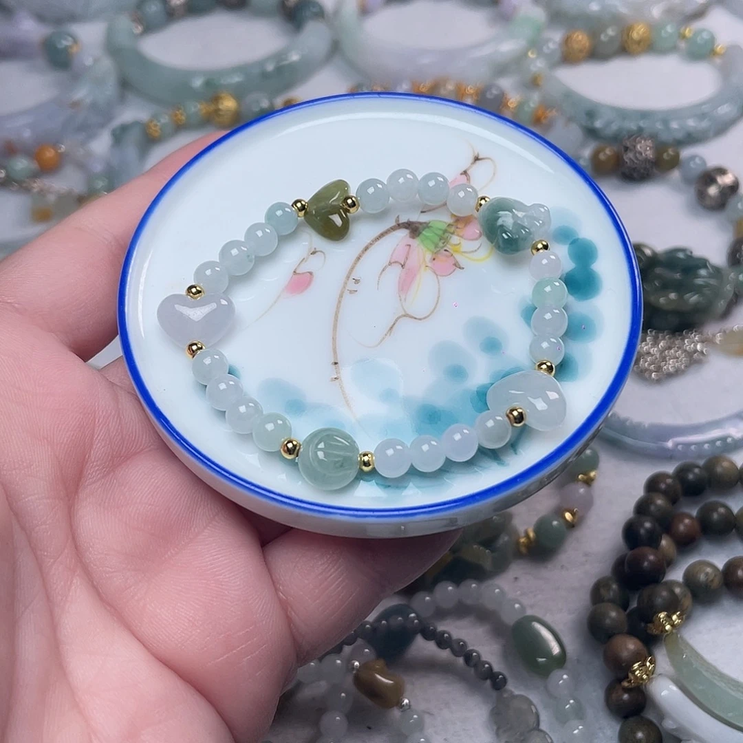 翡翠未镶嵌手链手串