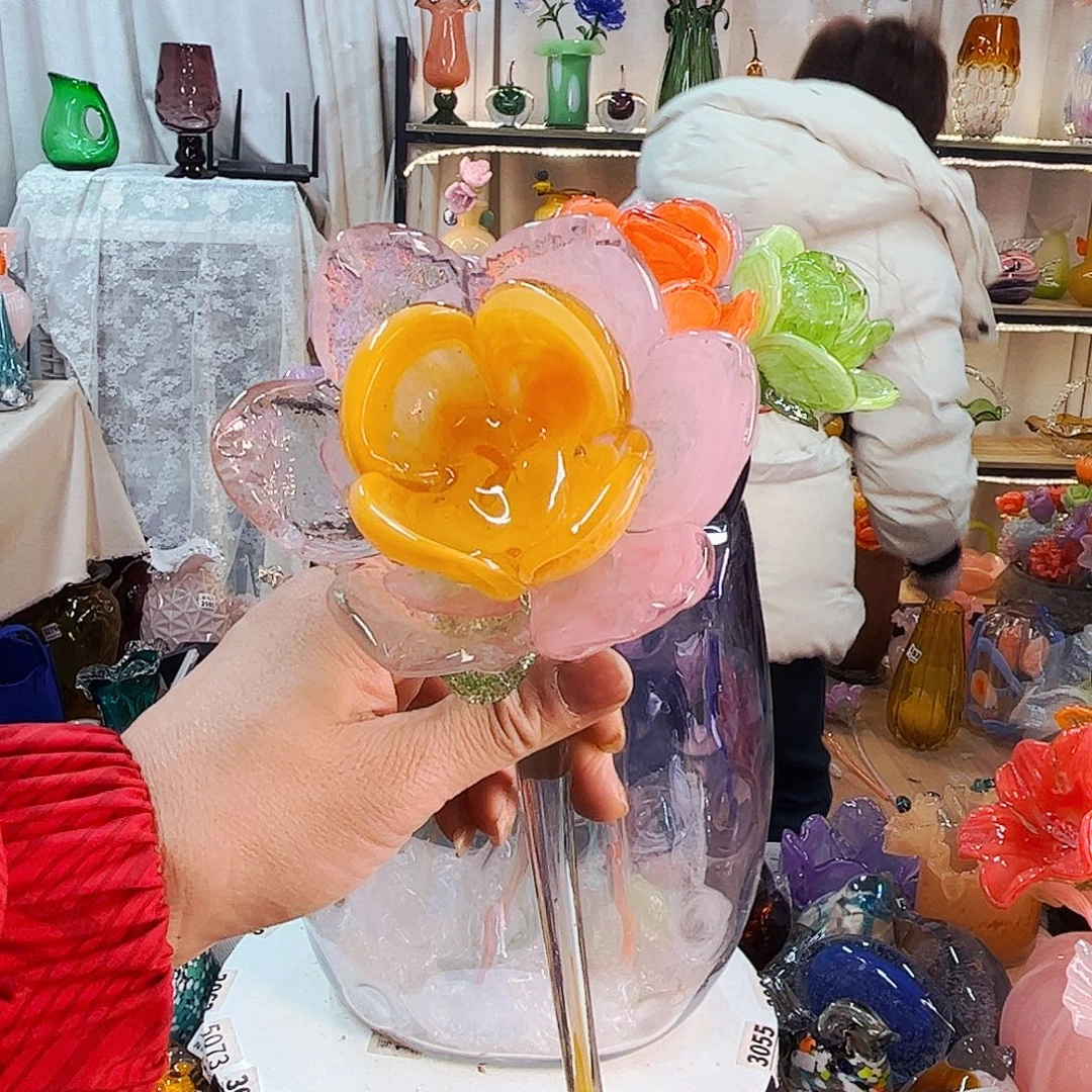 荷花瑕福利家悦琉璃工艺品