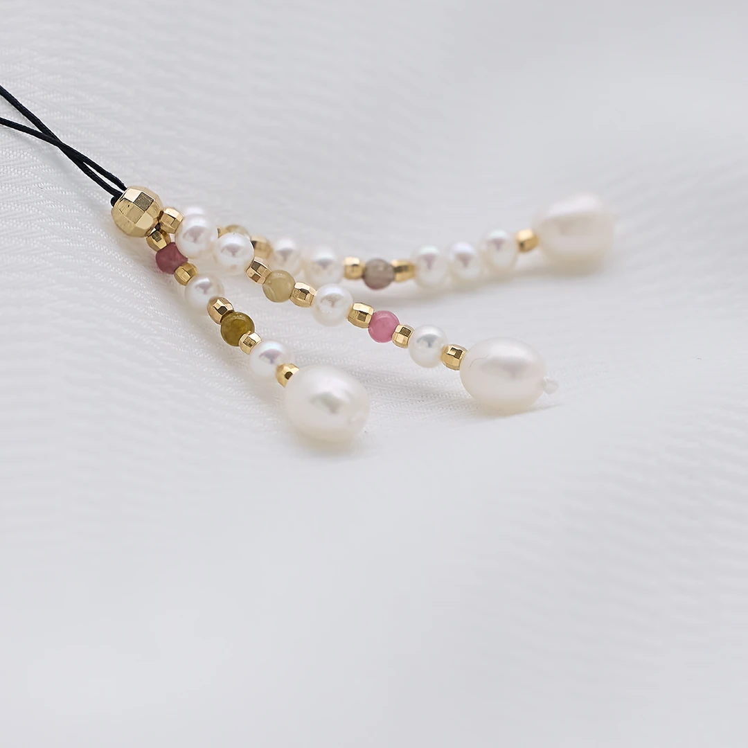 【涵涵】淡水珍珠流苏手机链挂件22467021多样性发一非基地发不带证