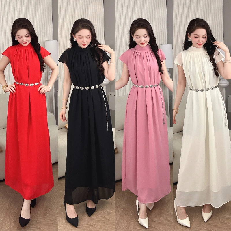 Saeda女装民族风带腰带连衣裙YF10003