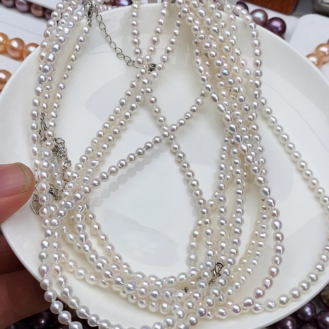 淡水珍珠银S925镶嵌颈饰