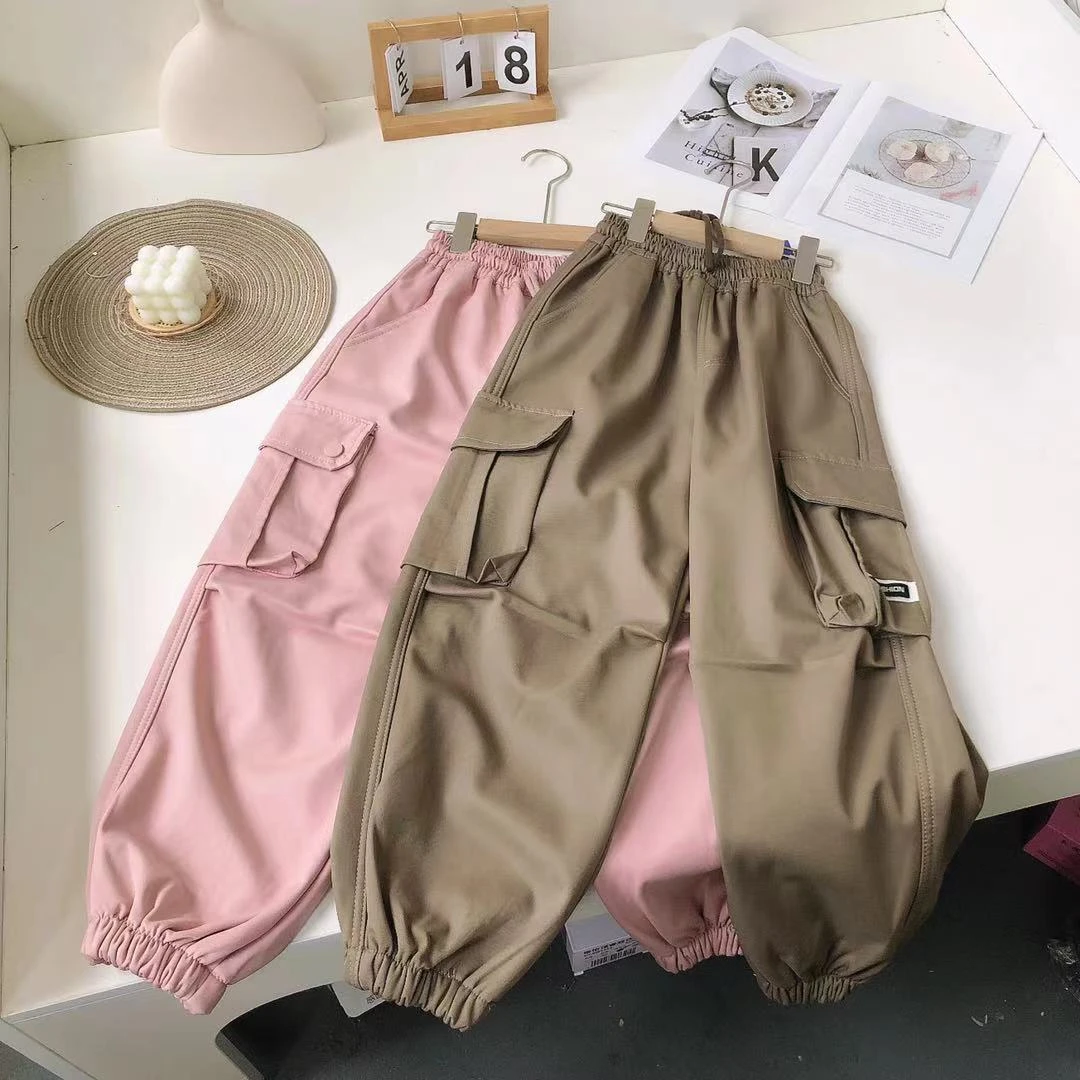 A140大童新款加绒工装休闲裤8801