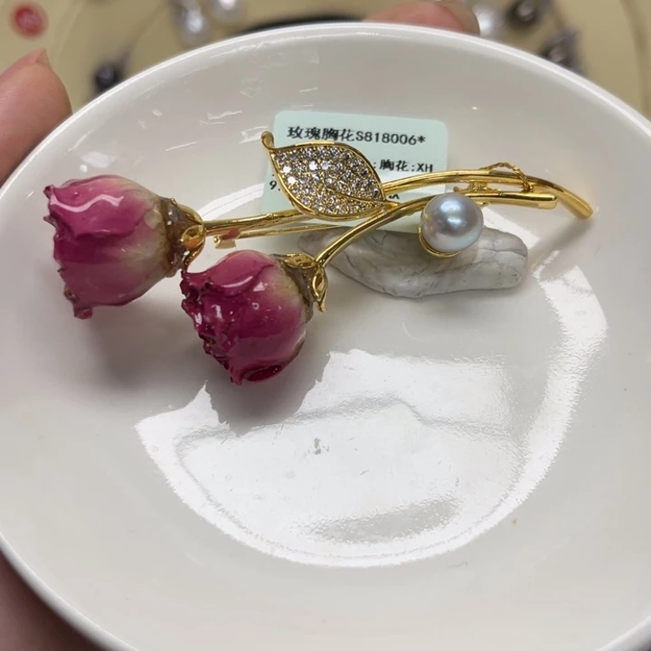 海水珍珠胸饰未镶嵌真多麻7-8mm9号