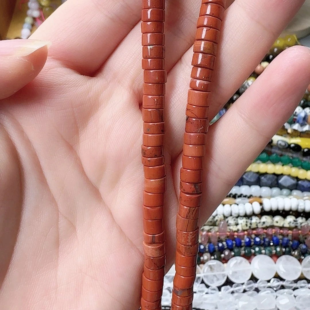 未镶嵌玛瑙/玉髓珠宝半成品红石3*6一条