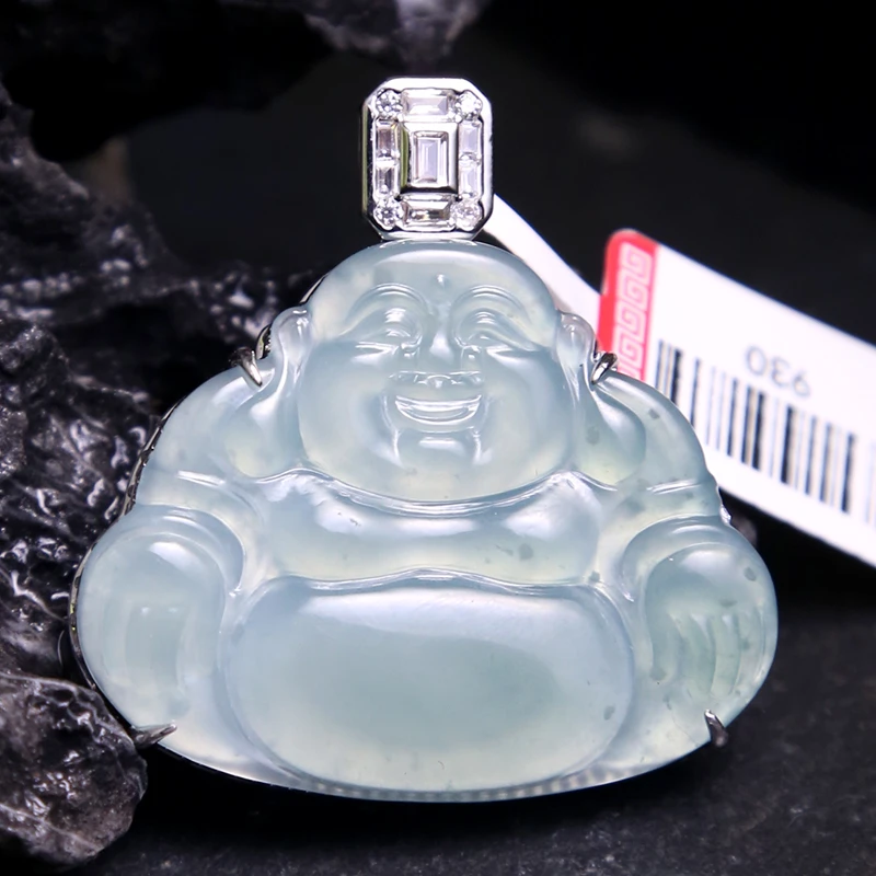 翠贤堂【官方】930冰种翡翠吊坠佛公