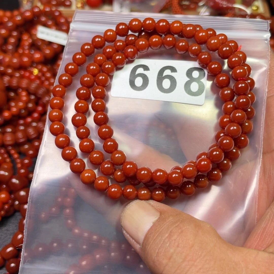 南红玛瑙手链未镶嵌姐***版