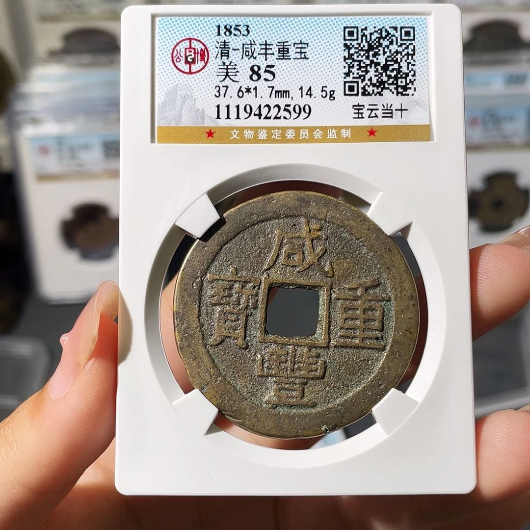 泷***琰铜小莲精选，咸丰云十评级编码2599
