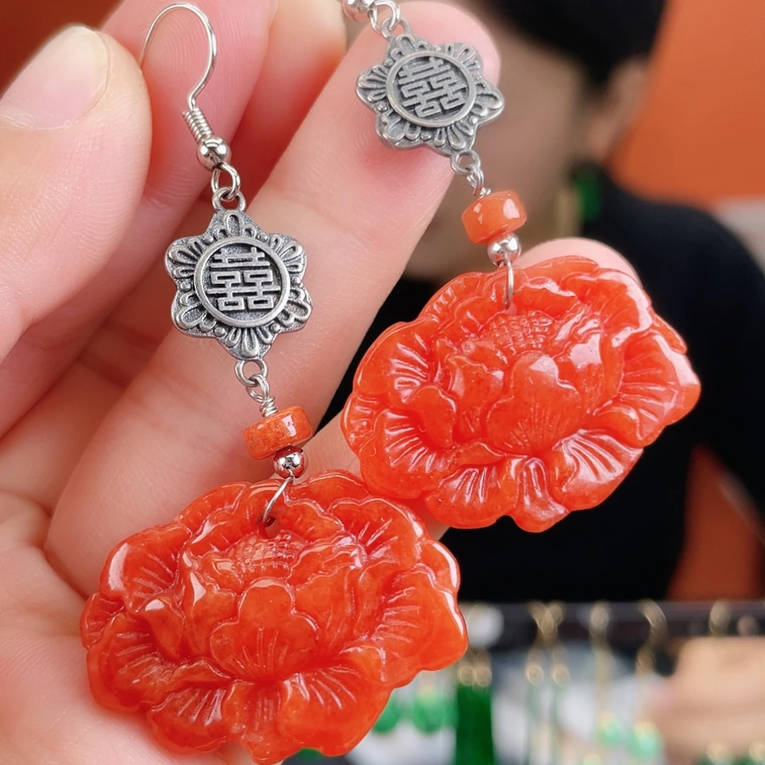 翡翠未镶嵌耳饰饰品