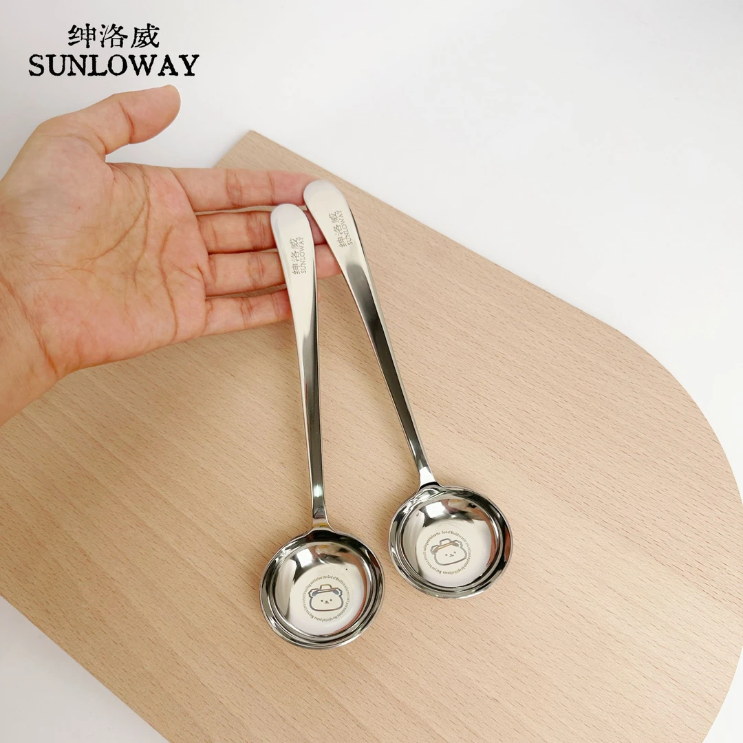 316不锈钢平底勺家用一人一勺可爱动物圆头勺加厚深口汤勺C07