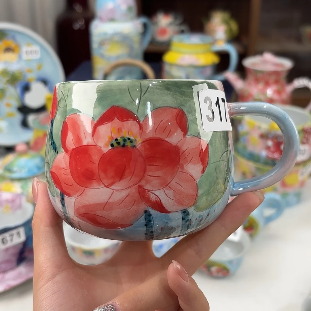 景德镇手绘高温釉下彩陶瓷茶具