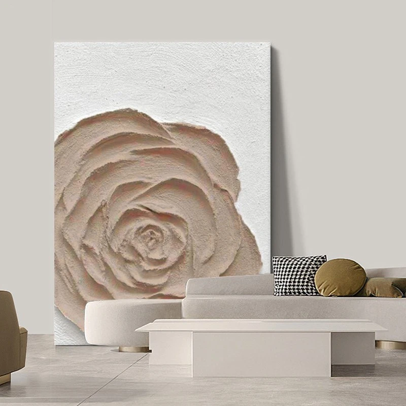 手绘油画玄关走廊挂画现代简约客厅装饰画竖版大幅落地餐厅挂画