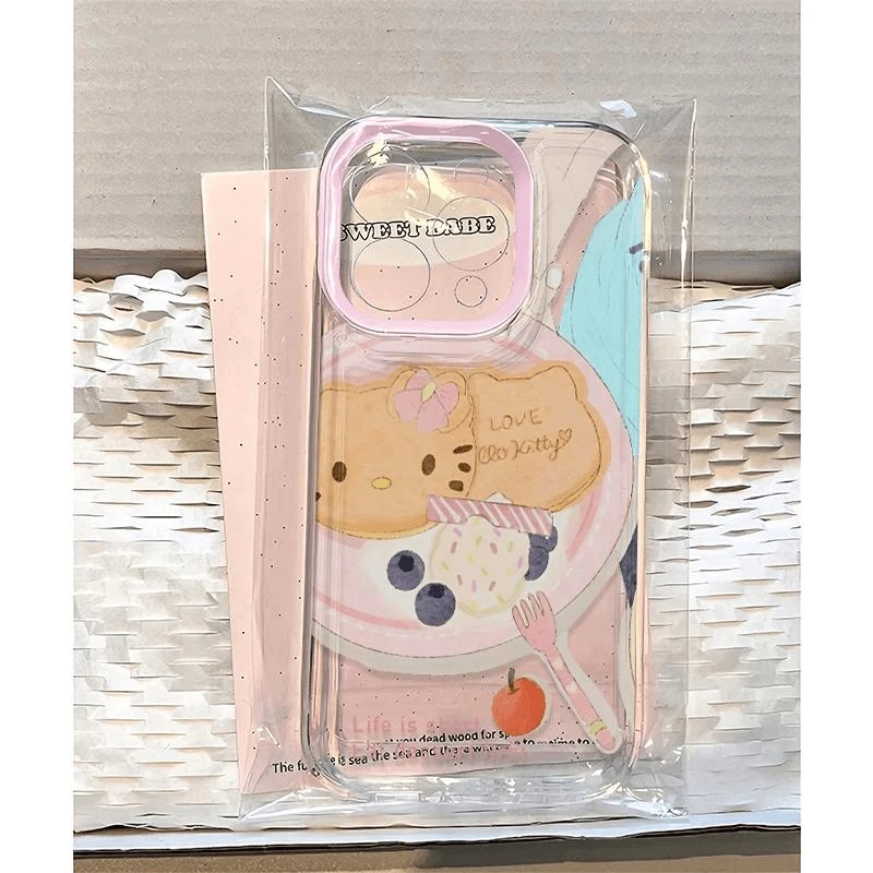 凯蒂猫食物适用苹果15PROMAX手机壳iPhone14全包式13爆款12软壳11