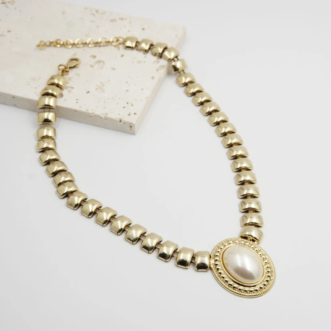 铜合金吊坠 翡冷翠吊坠 佛罗伦萨花卉项链K427