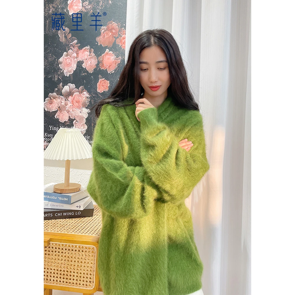 藏里羊【北美小动物毛毛】薄荷曼波松弛感浴袍外套温婉大方M0587