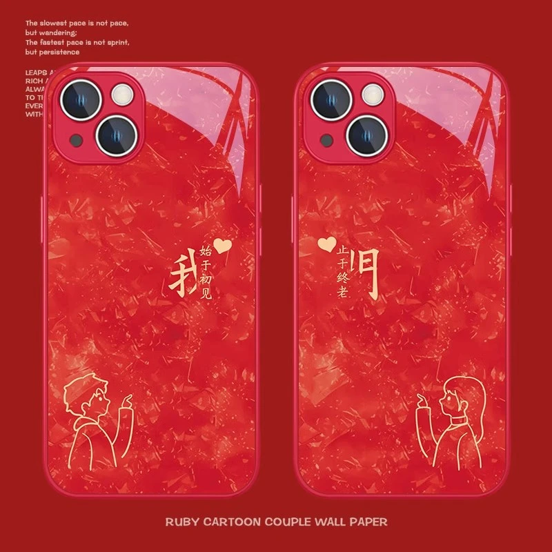 适用苹果17/华为mate70/小米15/oppo/vivo情侣创意男女网红手机壳