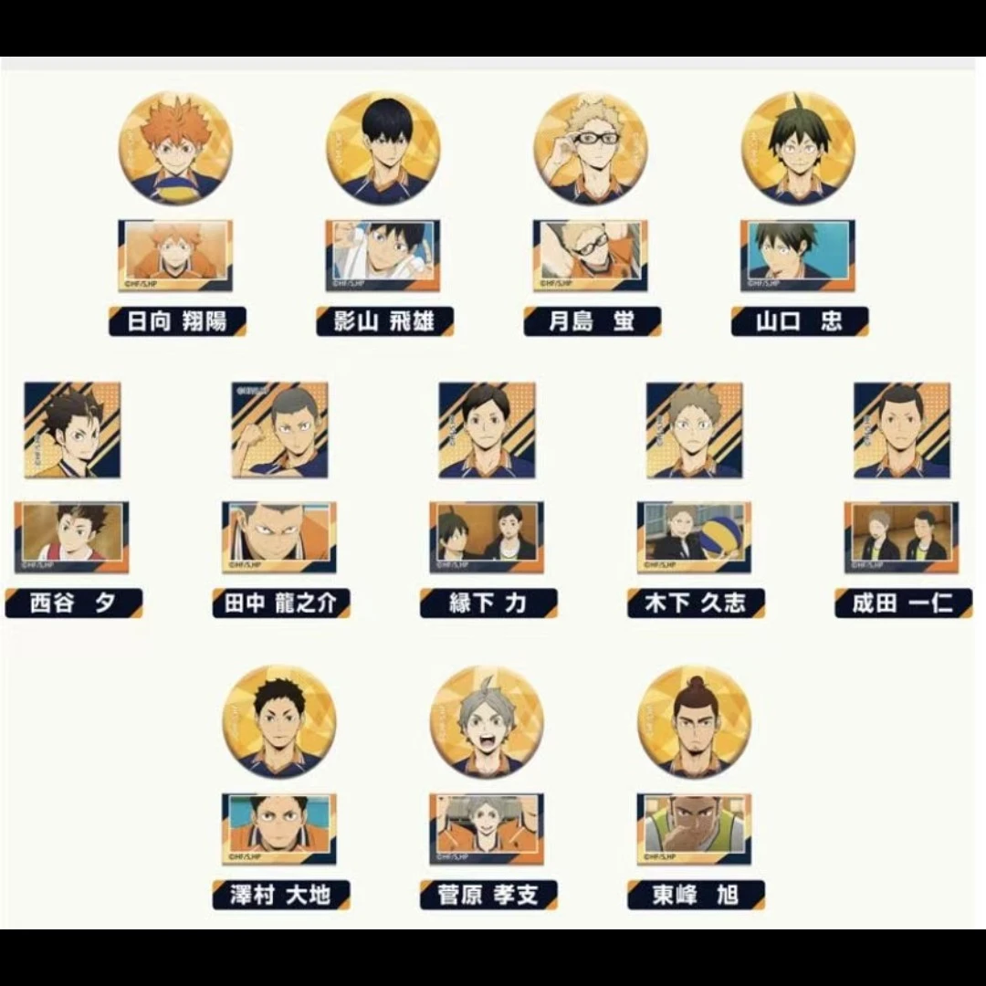 排球少年乌野音驹高校正比迷你吧唧徽章收藏