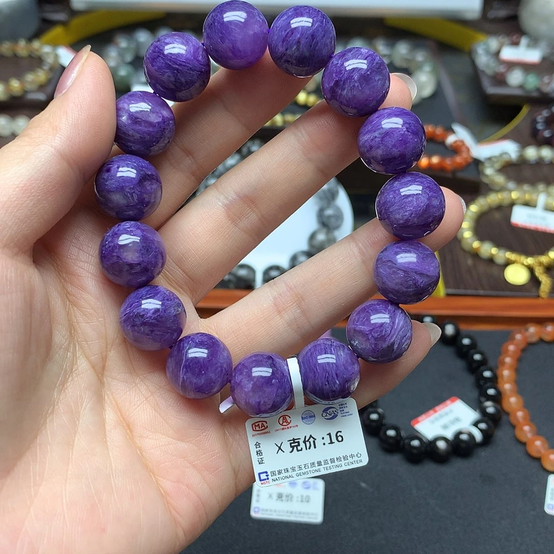 查罗石（紫龙晶）未镶嵌手串手链