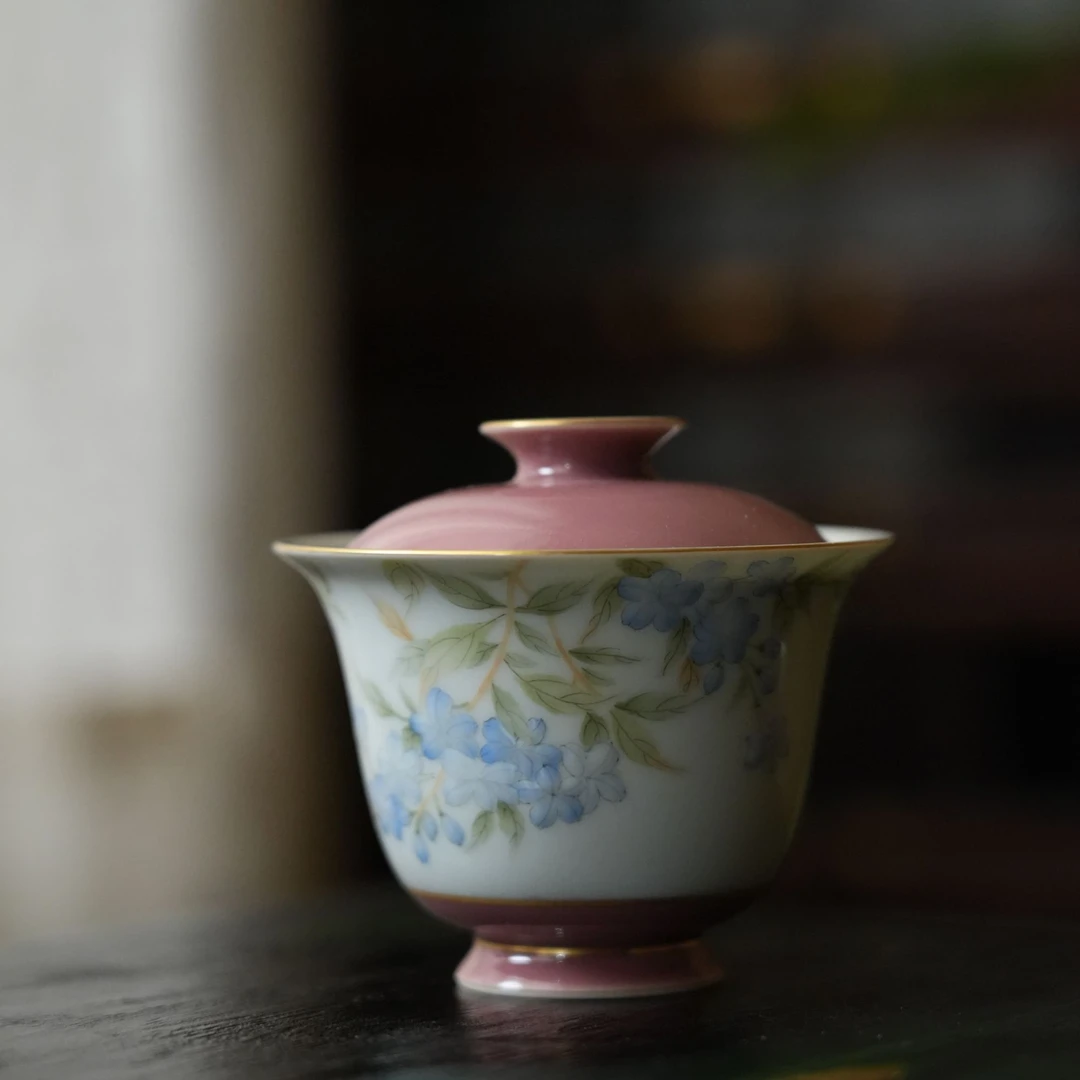 【雲梦】雲由山坊雪兰花盖碗