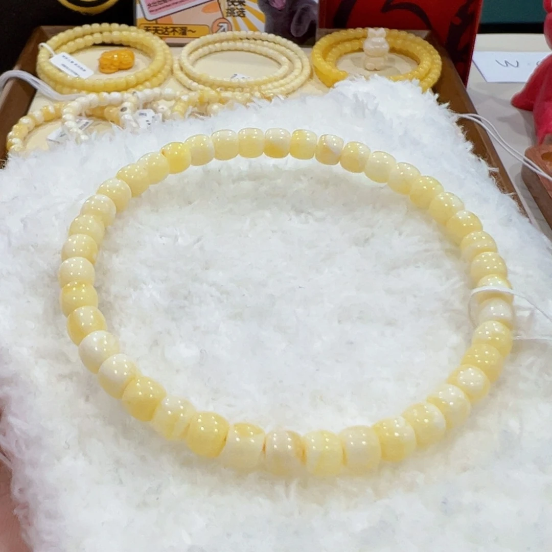 蜜蜡手链未镶嵌乱*叉5m 白花老型未品控