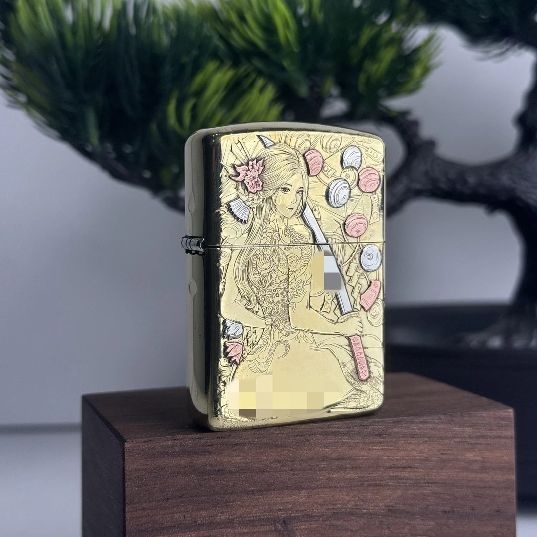 ZIPPO打火机 双面刀女 168盔甲煤油打火机 DYJ1