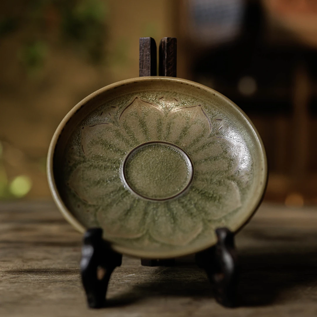 【小田甄陶】草木灰杯碟（哑光亮光、有无底款随机）（Q7837）