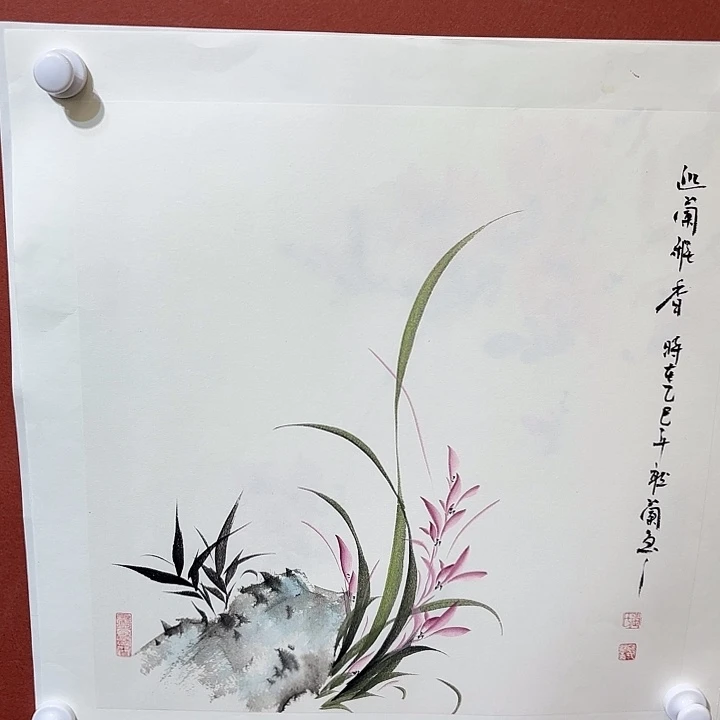 国画听兰老师花鸟