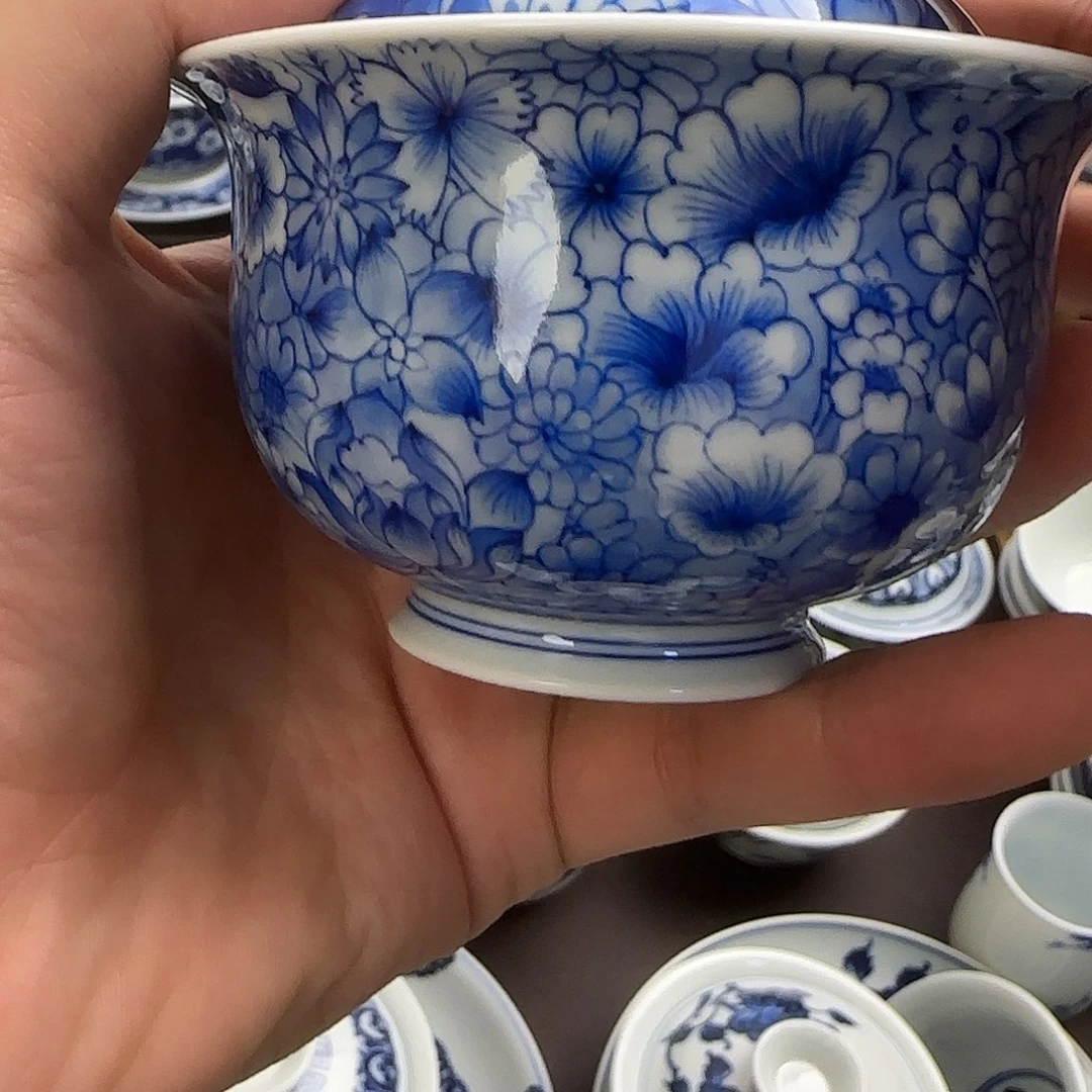 微瑕全手绘景德镇陶瓷艺术茶具