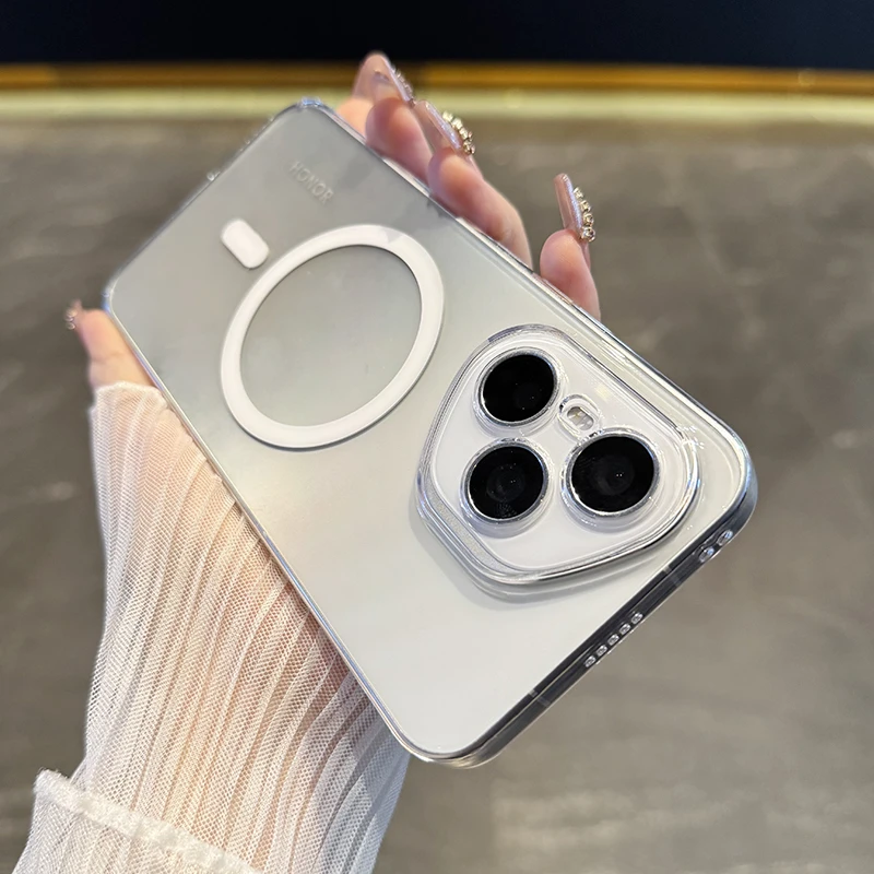 适用于honer400pro手机壳裸机手感磁吸透明400全包边框300pro防摔