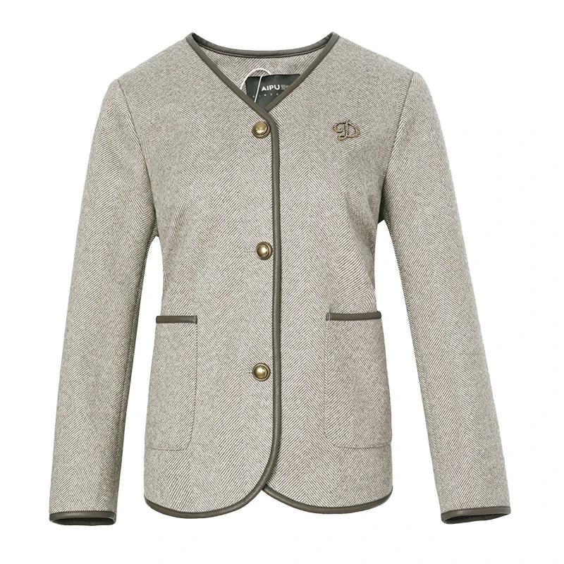 83015爱朴大码女装胖mm显瘦遮肉外套洋气减龄2024冬外套