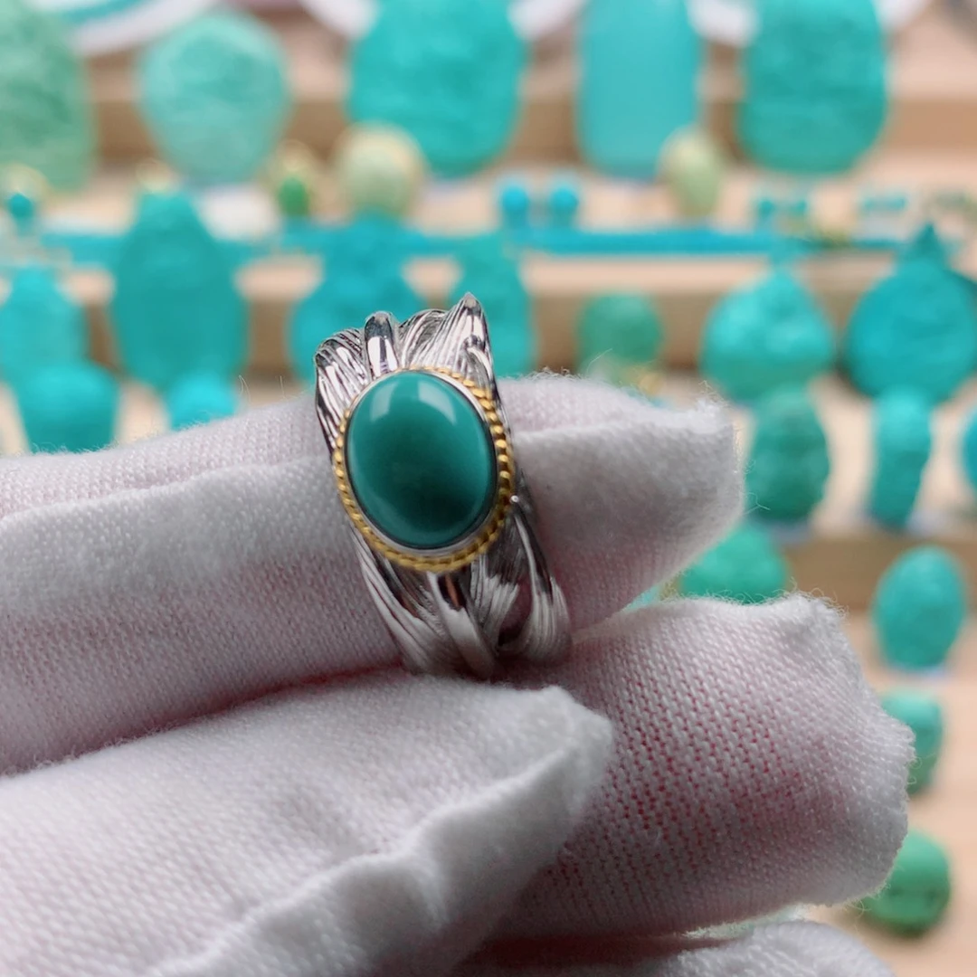 绿松石银S925镶嵌配饰