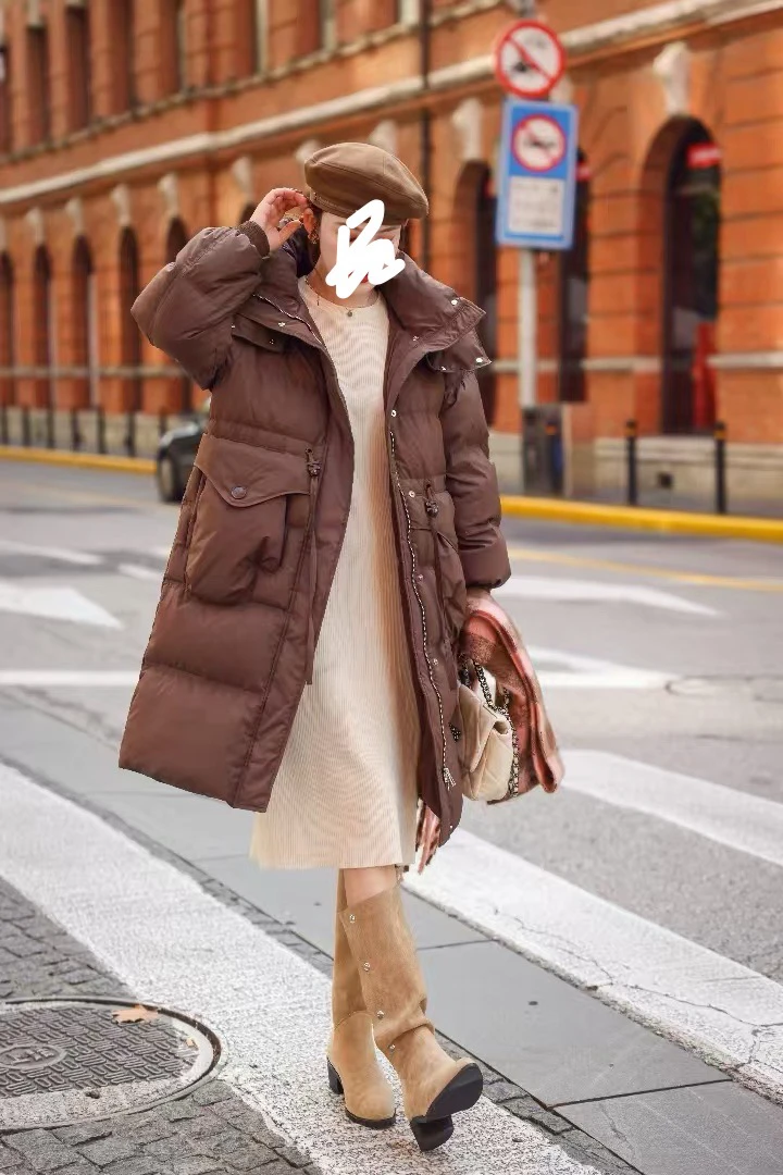 新款外套中长款连帽款显瘦